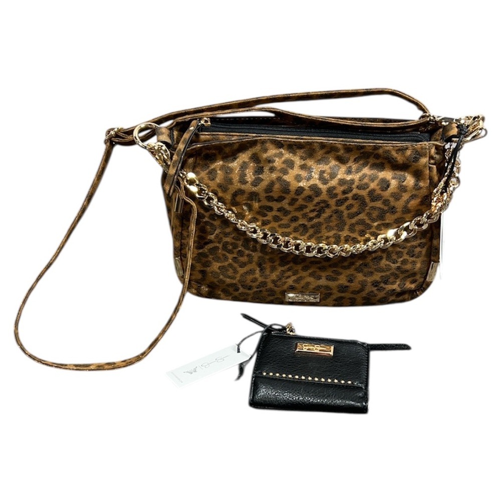 Jessica Simpson Leopard Sadie Shoulder Bag & Wallet